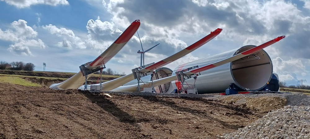 Aufbau Windpark